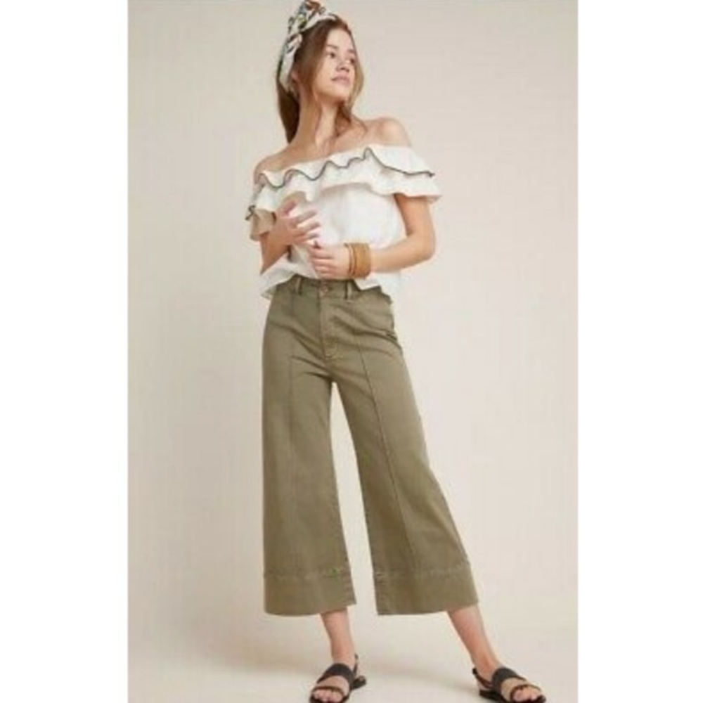 Anthropologie Chino Pants - Army Green